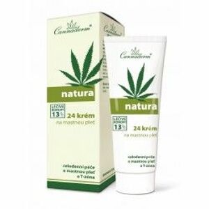 Cannaderm NATURA 24 krém na mastnou a normální pleť 75 g