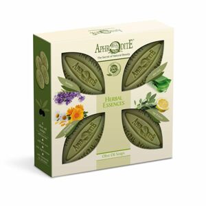 Aphrodite Dárková sada 100% přírodních olivových mýdel Bylinné esence 340g