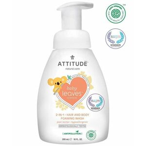 Dětská mycí pěna (2v1) s vůní hruškové šťávy Attitude Baby leaves 295ml