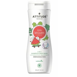 Dětské tělové mýdlo a šampon (2v1) s vůní melounu a kokosu Attitude Little leaves 473ml