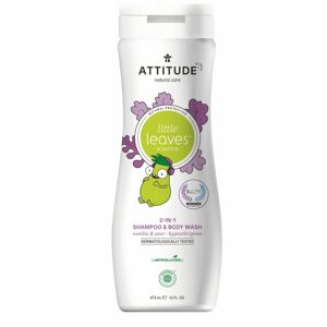 Dětské tělové mýdlo a šampon (2v1) s vůní vanilky a hrušky Attitude Little leaves 473ml
