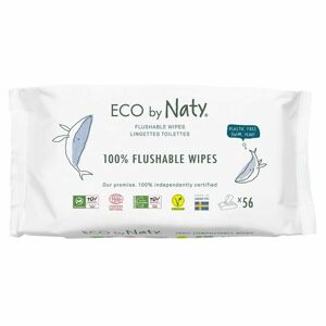 Naty ECO vlhčené ubrousky bez vůně - splachovatelné 56 ks