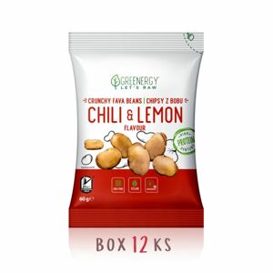 Greenergy Fava Chips s příchutí chilli a citrónu 60g (12 ks)