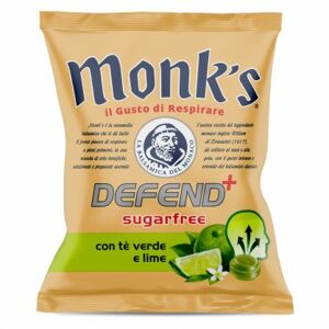 Monk's Funkční bonbóny balzamikové bez cukru se zeleným čajem a citrónem 46g