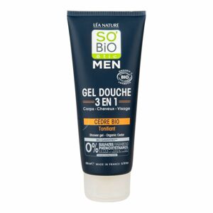 SO’Bio étic Gel sprchový MEN 3v1 tonizující cedr 200 ml