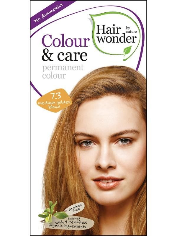 Barva STŘEDNĚ ZLATÁ BLOND 7.3 přírodní dlouhotrvající BIO Hairwonder