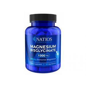 Natios Magnesium Bisglycinate 1000 mg + B6 (elem. hořčík 200 mg) 90 veg. kapslí