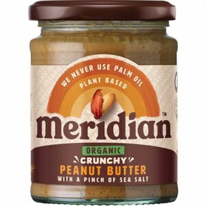 Meridian Peanut Butter Crunchy with Sea Salt Organic (Arašídový krém křupavý s mořskou solí BIO) 280g