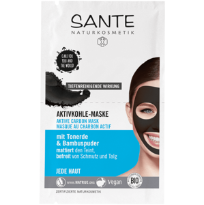 Pleťová maska s aktivním uhlím Sante 2x4 ml