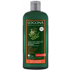 Šampon oživující pro červ. hnědé a barvené vlasy Henna Logona 250ml