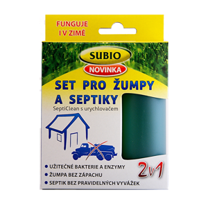 Set pro žumpy a septiky s urychlovačem Subio 50g + 80 ml