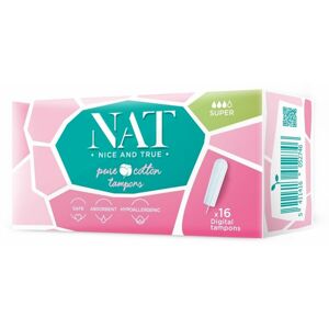 NAT nice & true Tampóny z organické bavlny - super 16 ks