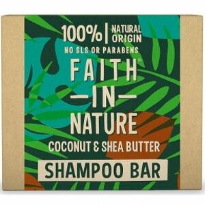 Tuhý šampon Kokos a bambucké máslo Faith in Nature 85g