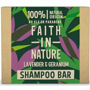 Tuhý šampon Levandule a pelargonie Faith in Nature 85g