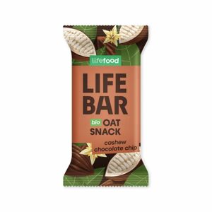 Tyčinka Lifebar Oat snack s kešu a kousky čokolády BIO LIFEFOOD 40g