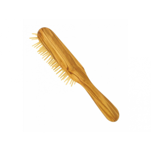 Förster´s vlasový kartáč z olivového dřeva - se špičatými dřevěnými ostny - oválný