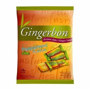 Stykra Gingerbon peprmint - zázvorové bonbony s mátou 125 g